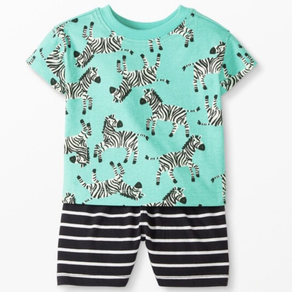 NWOT Hanna Andersson 18-24m tee and short set